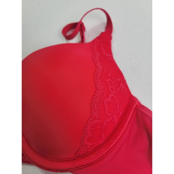 Maidenform Underwire Push Up Bra One Fab Fit Pink Orange Full Coverage Size 34A - Picture 2 of 6